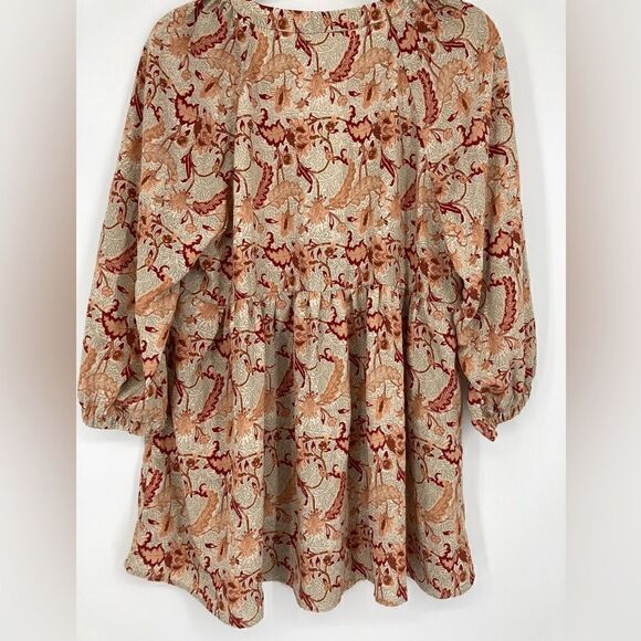 NWT Melloday Oversized Smocked Boho Tunic Size XL - Picture 3 of 7